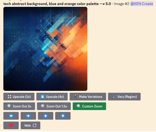 Click the 'Custom Zoom' button after upscaling.
