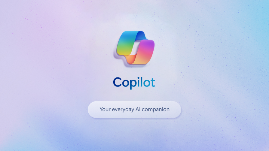 Microsoft Copilot logo - colorful AI head icon with 'Your everyday AI companion