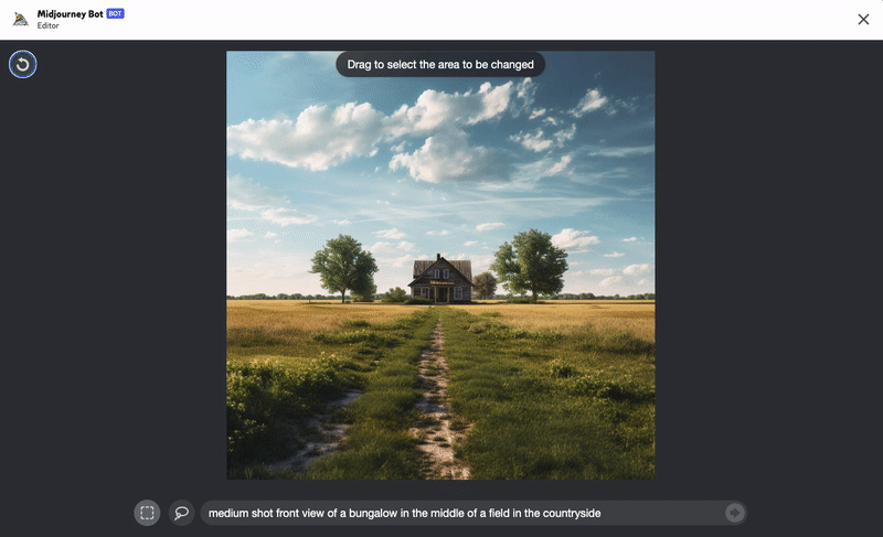 Select the region you want to edit