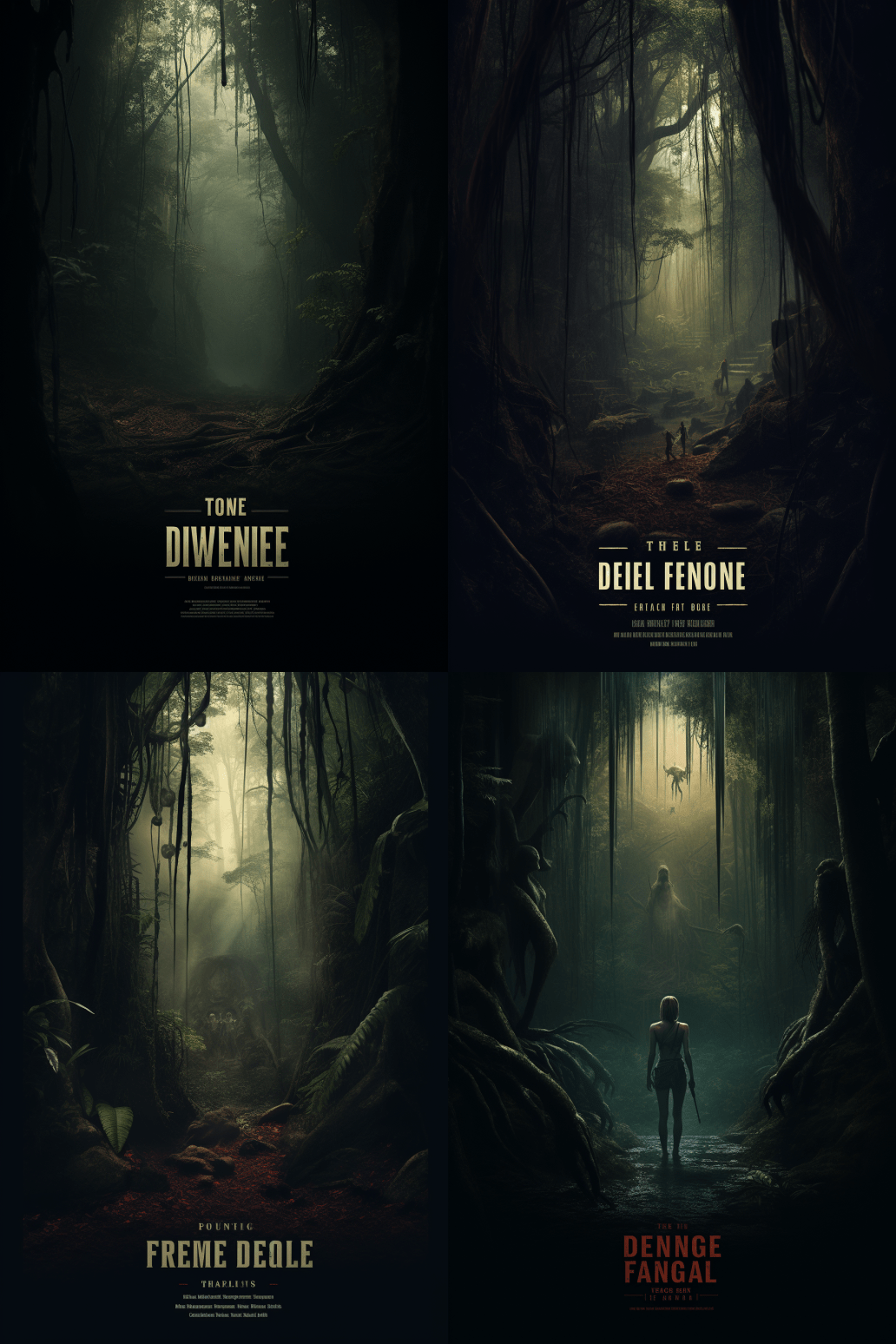 A poster for a horror movie generated from Midjourney