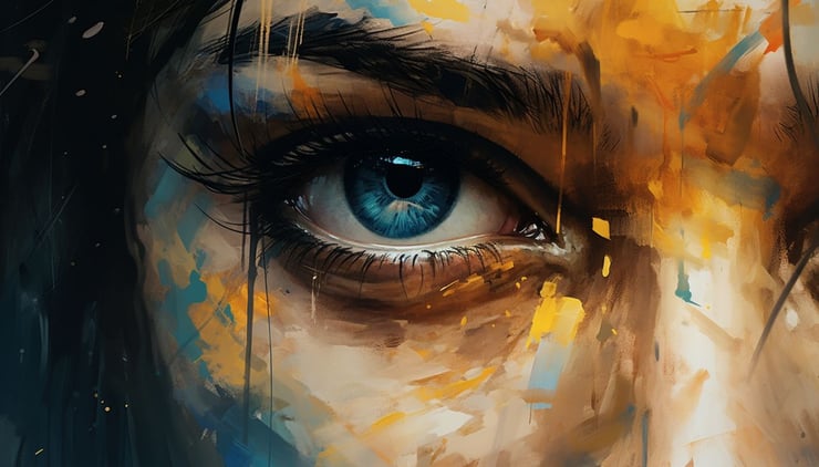 The result captured vibrant blue eyes instead of hazel, but still a stunning outcome overall