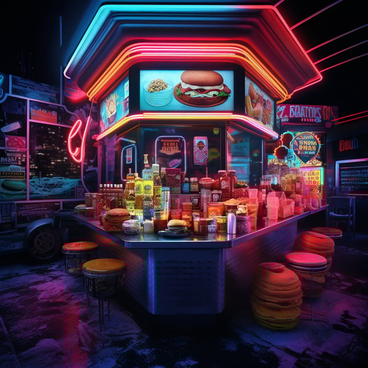 neon food