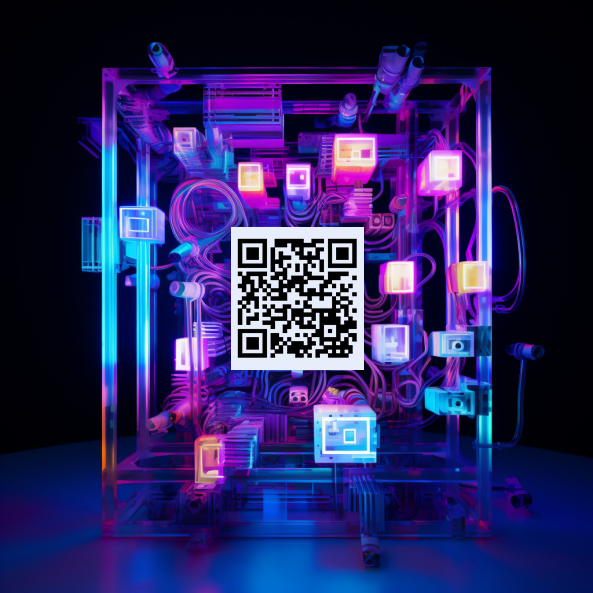  We included the phrase "QR Code" in our prompt, hoping Midjourney would create space for it within the image. 