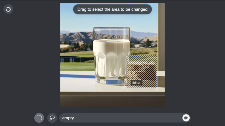 A glass of milk