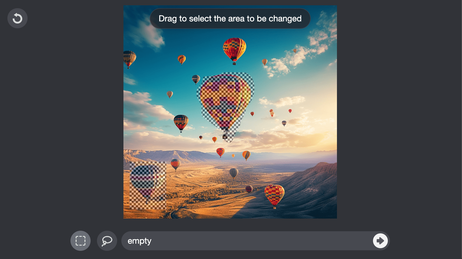 long shot of colorful hot air balloons floating in the sky