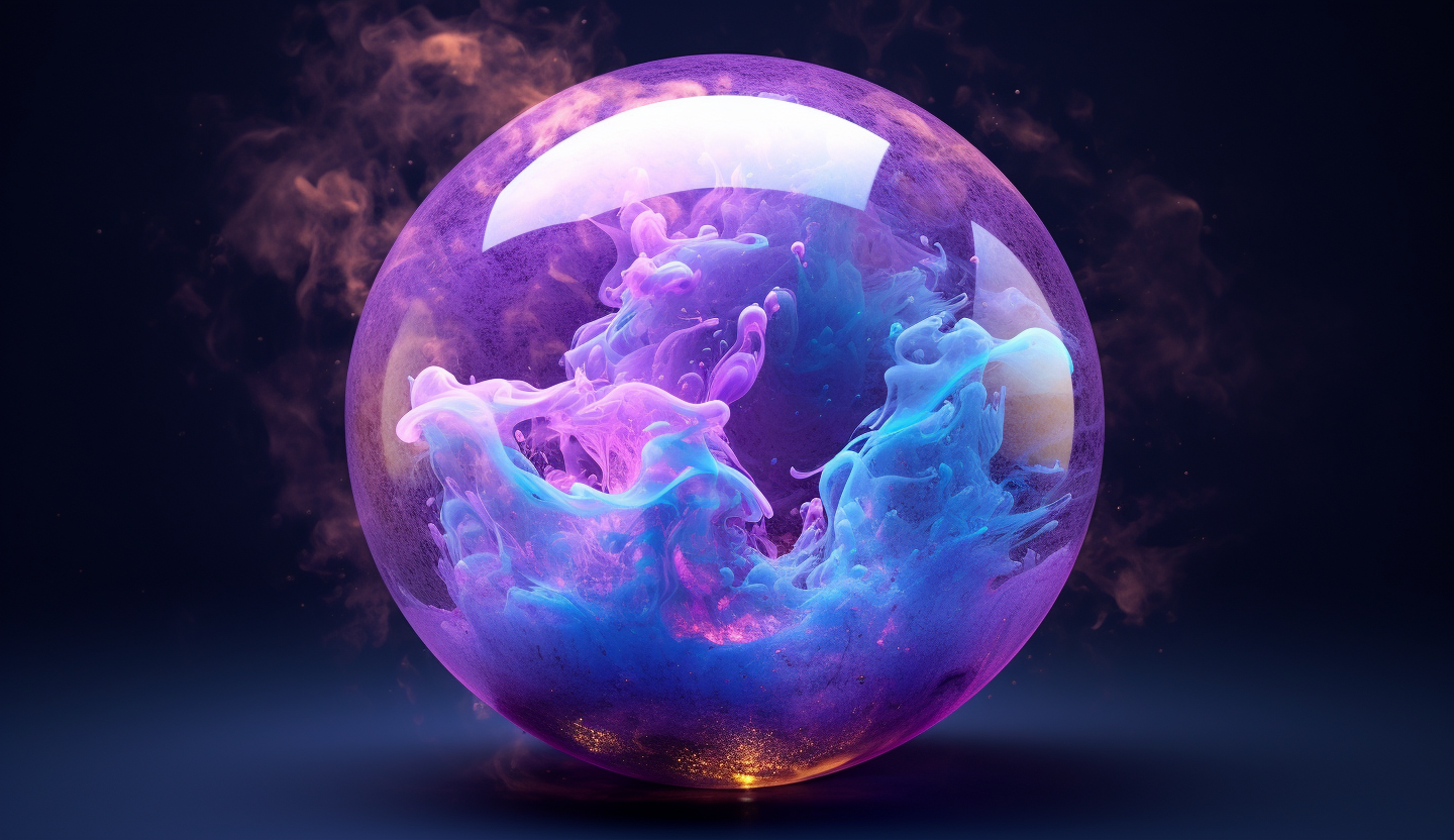 Purple and blue gradient solid cement textured orb form exploding, sand and foam and coming out, organic shape, in the style of fluid, glass-like sculptures, vibrant, photorealistic, 32k UHD, painted illustrations, luminous scenes, musical color fields, dark purple and blue gradient background, well lit with yellow light, Davy Evans style