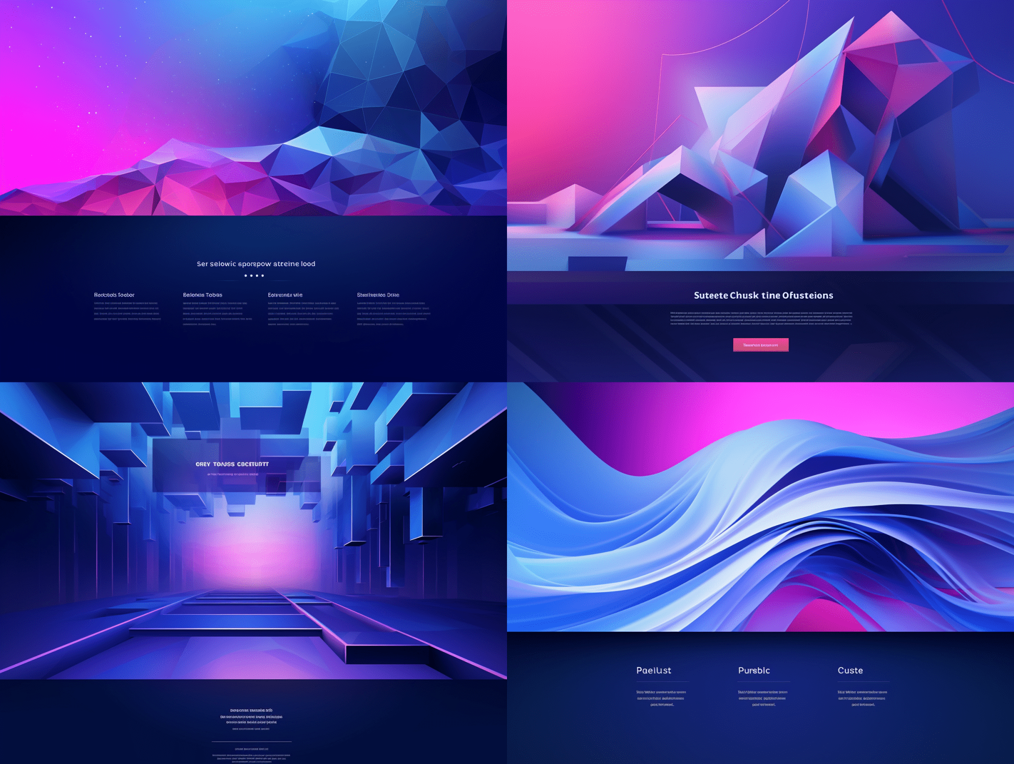 Graphic design website design generated from Midjourney
