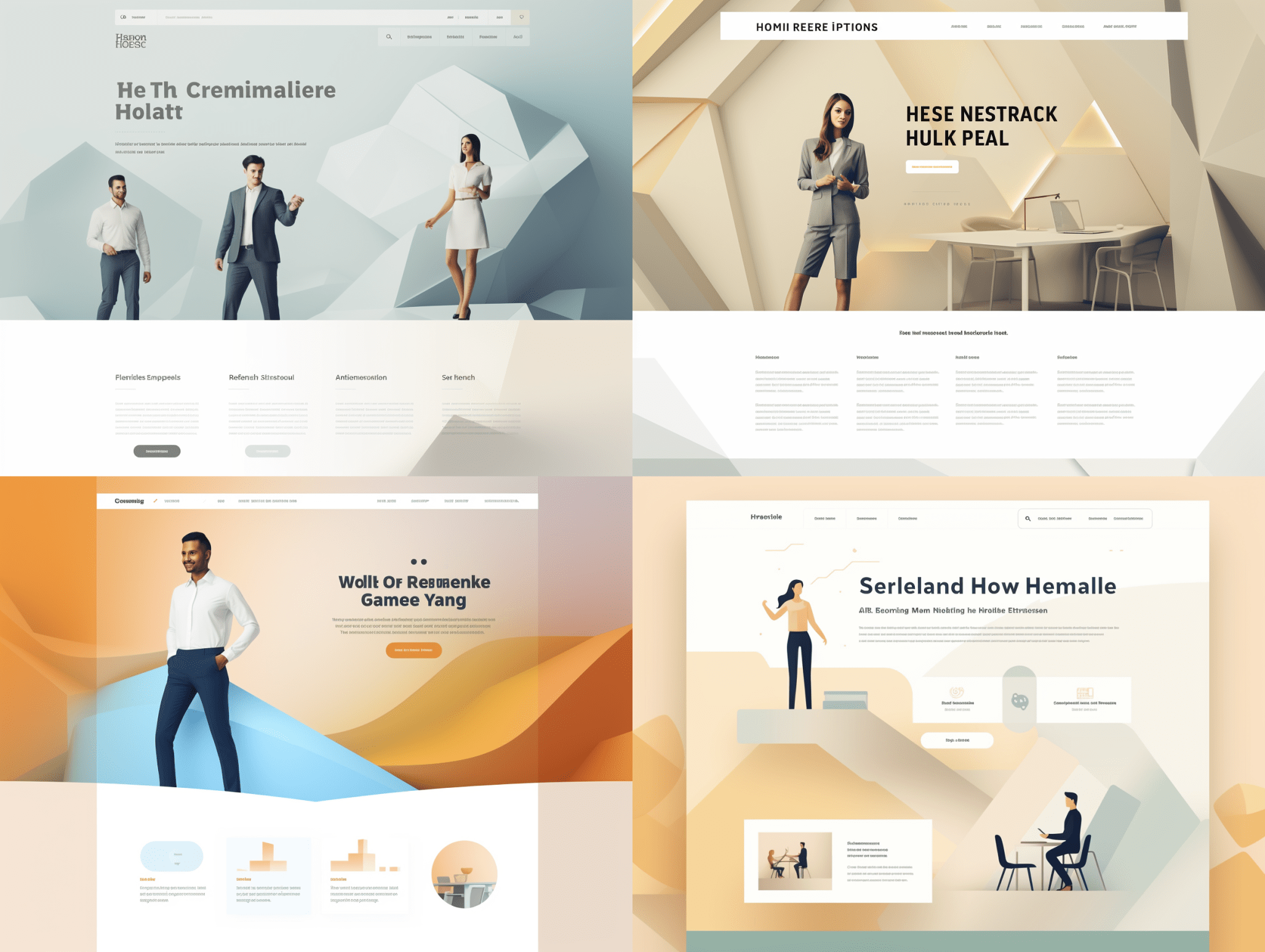 HR website design generated from Midjourney