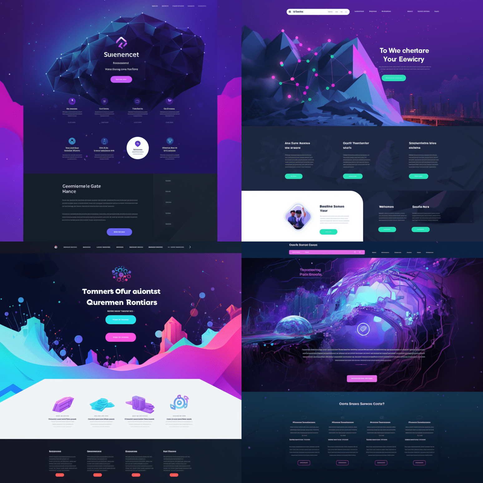 Digital marketing company website design generated from Midjourney