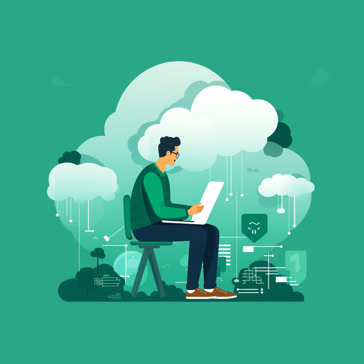 IT employee working