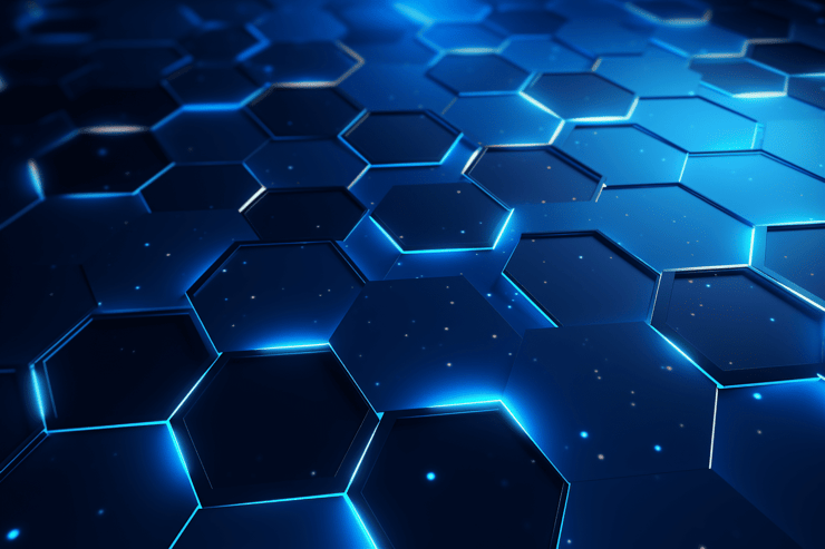 Tech background in blue