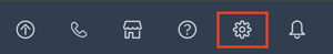Screenshot of nav menu on HubSpot portal, highlighting the gear icon
