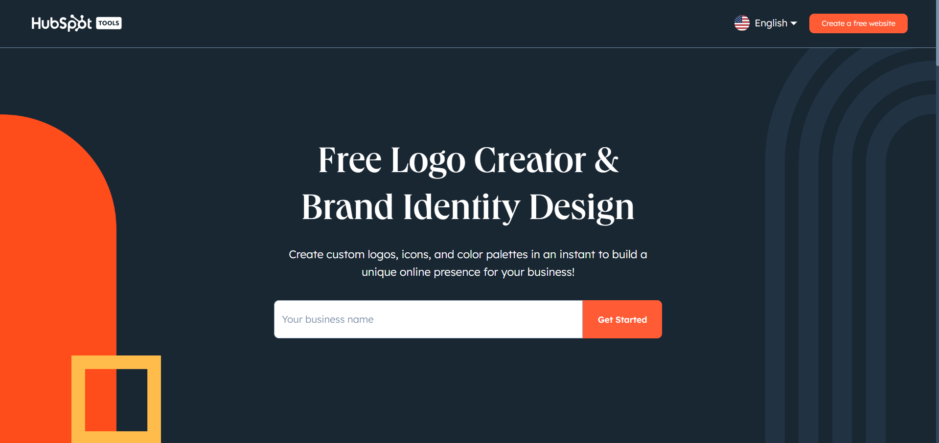 Screenshot of brand kit generator tool