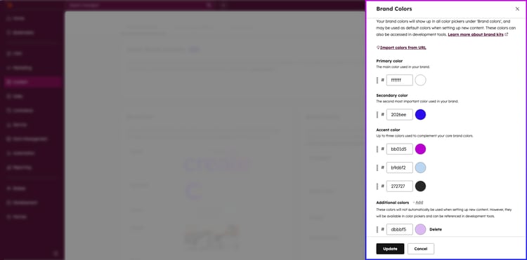 HubSpot Brand Colors Editor