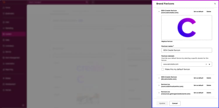 HubSpot Favicon Editor