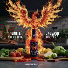 ideogram ai hot sauce ad