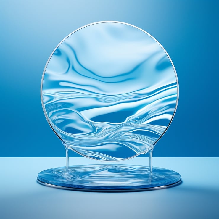 Product background with water ripples