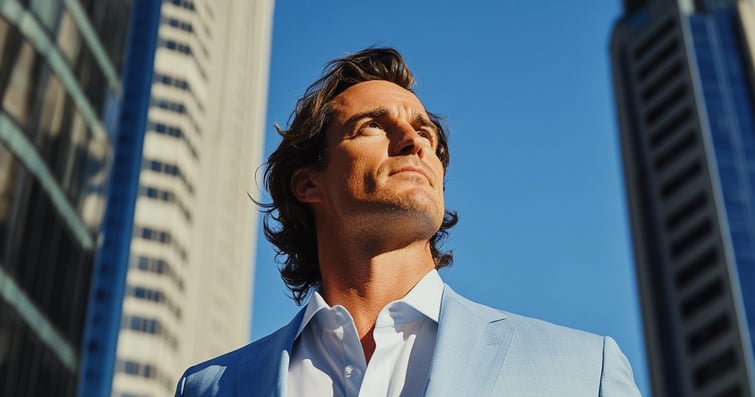 A medium shot of an Australian Business Man