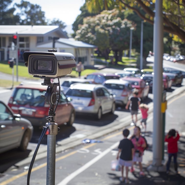Scene outside a school
