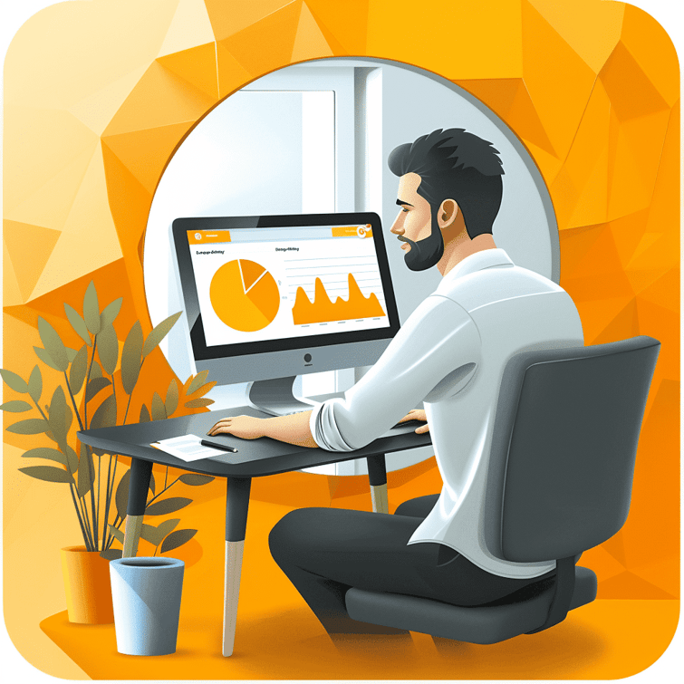 Illustration of an SEO copywriter