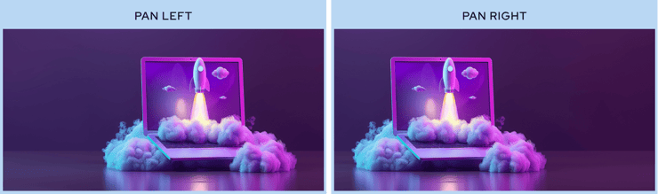 Midjourney's panning left and right feature sample