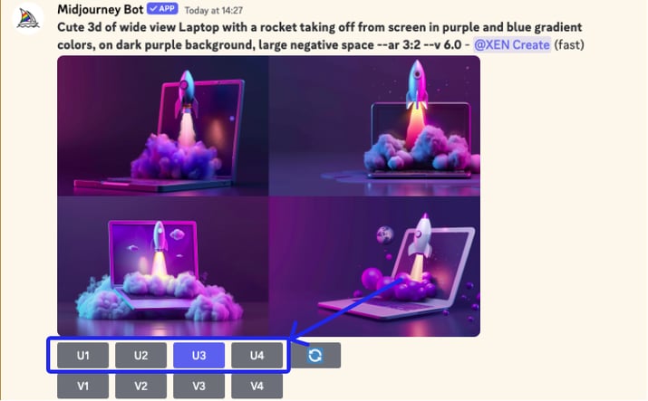 Upscale Your Image: First, upscale one of your AI-generated images.