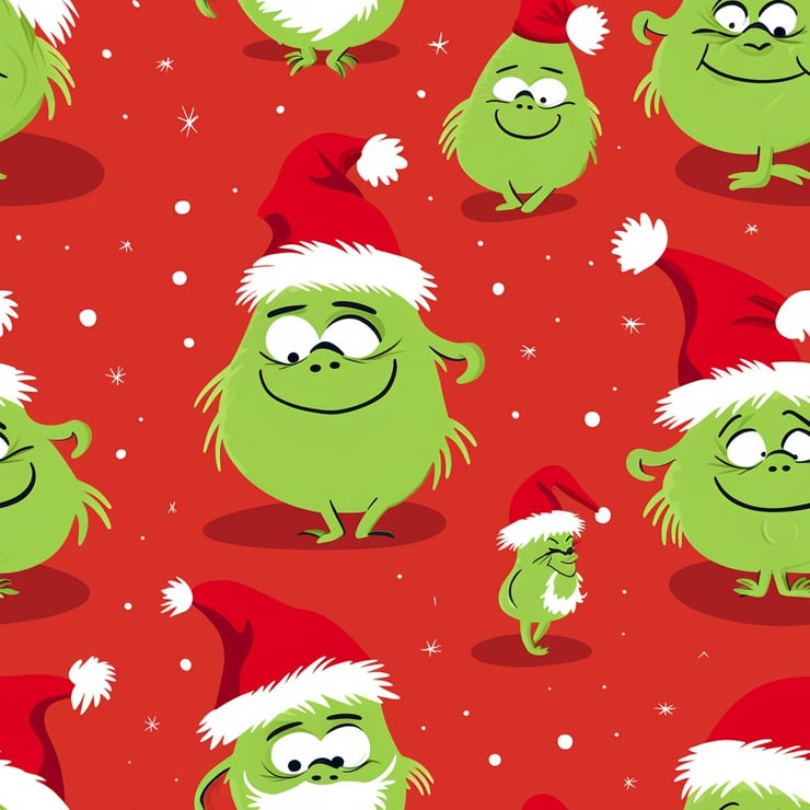 Christmas Grinch-inspired pattern