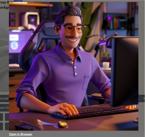 Click on your reference image, then click "Open in Browser"