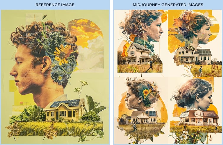 Collage style reference