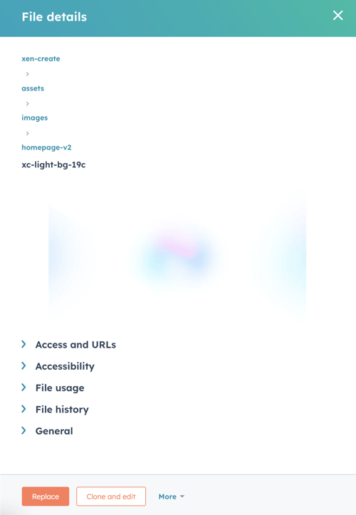 Screenshot of file details