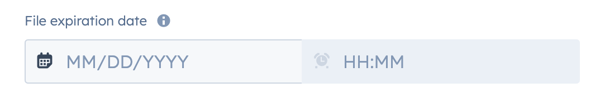 Screenshot of file expiration date
