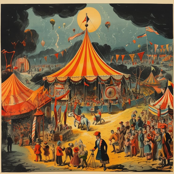 Extravagant 1950 circus show 