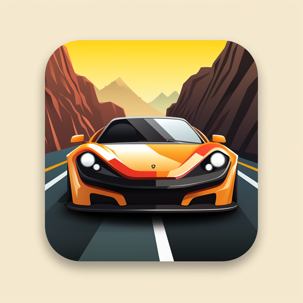Car Racing App Icon Creating App Icons with Midjourney