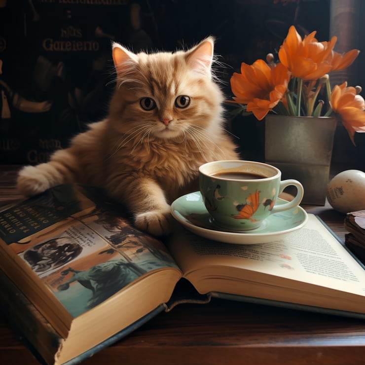 Cats, books and coffee