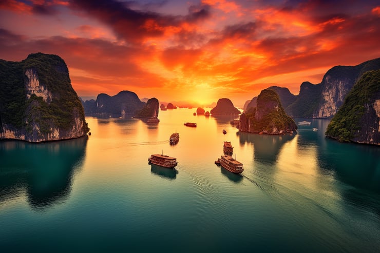 Ha Long Bay sunrise