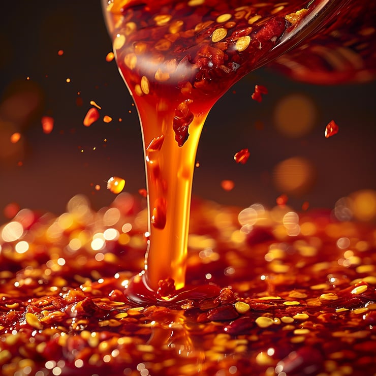 Sauce being poured
