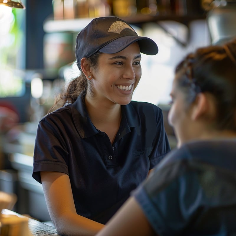 Smiling restaurant worker 