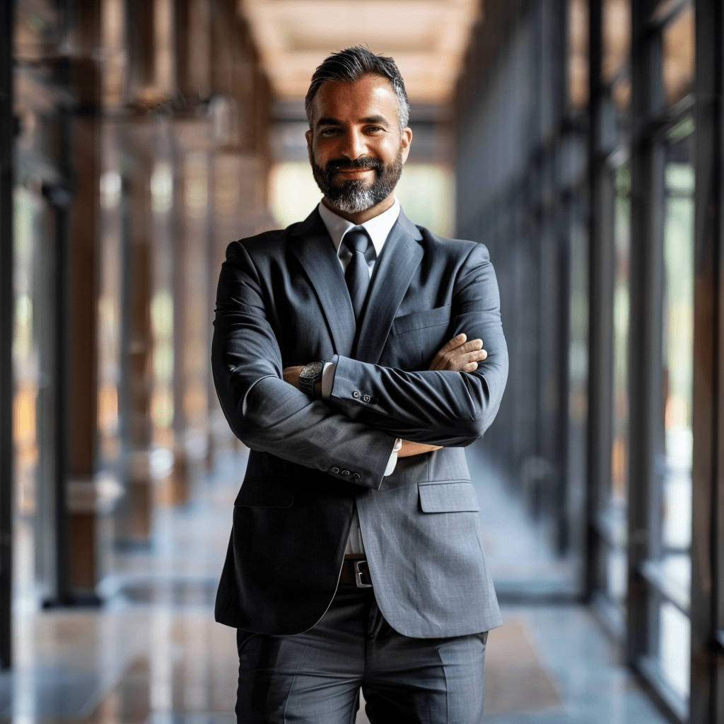 Full body shot of business man 