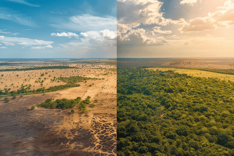 medium shot image showing a vast landscape