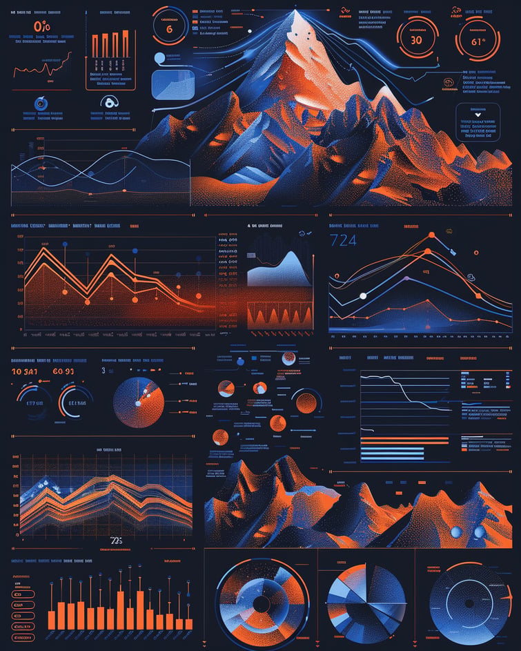 Set of business dashboard infographic