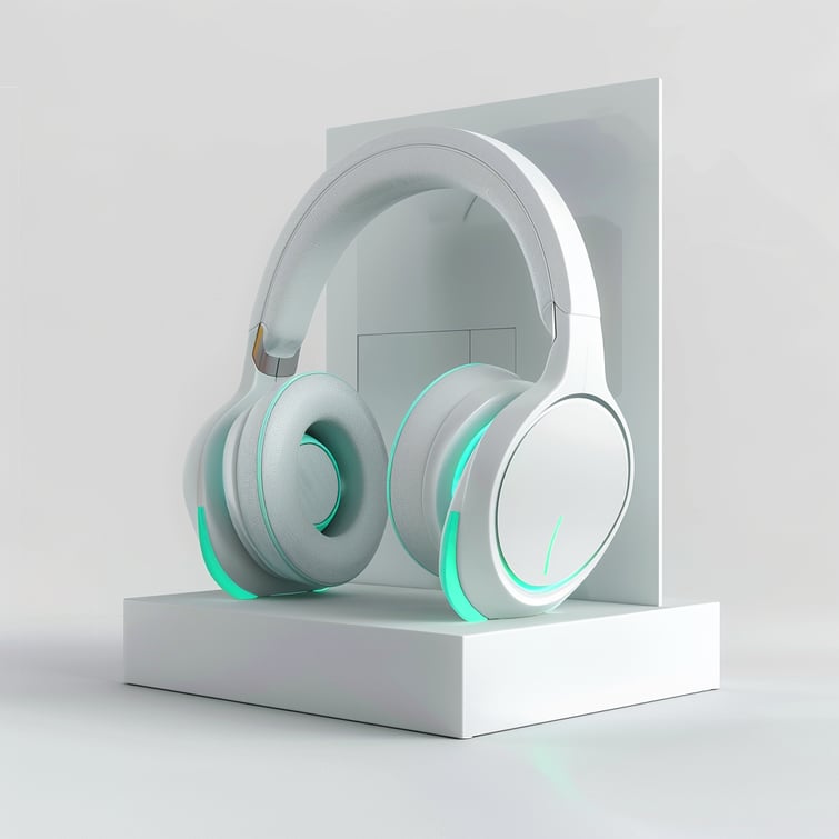 Packaging design for a futuristic headphones