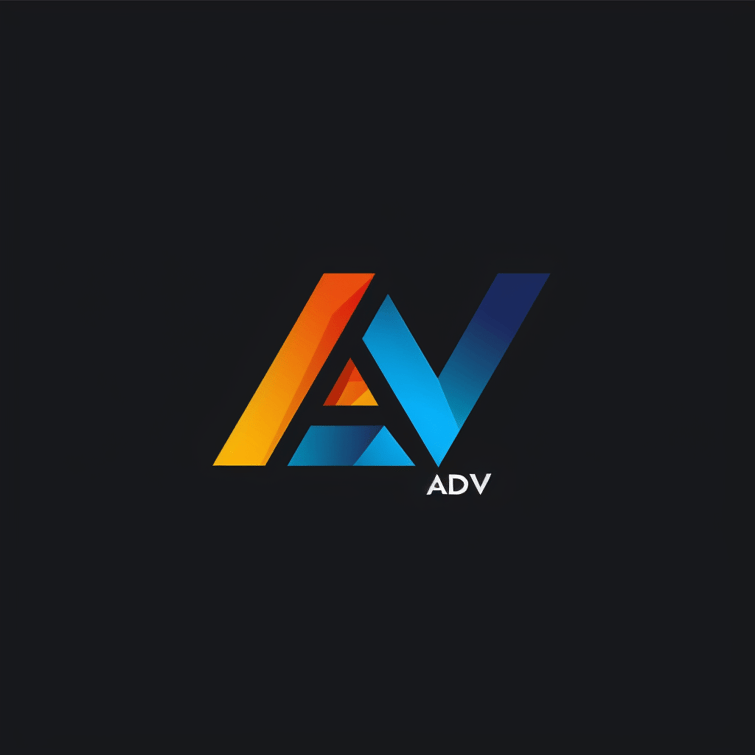 business logo for an advertising design firm named ADV