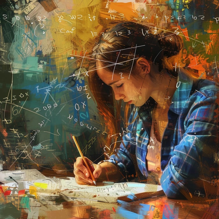 international day of mathematics oil painting