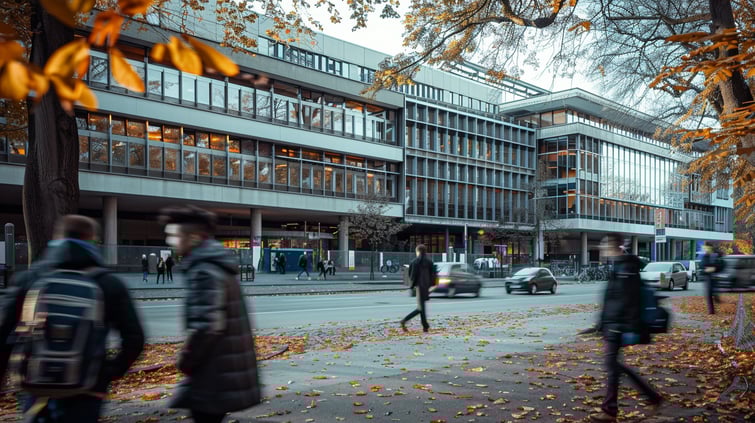 modern architecture of a university building
