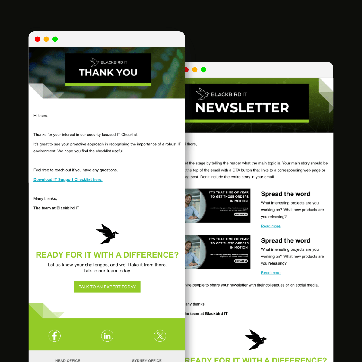 Blackbird IT Email Template