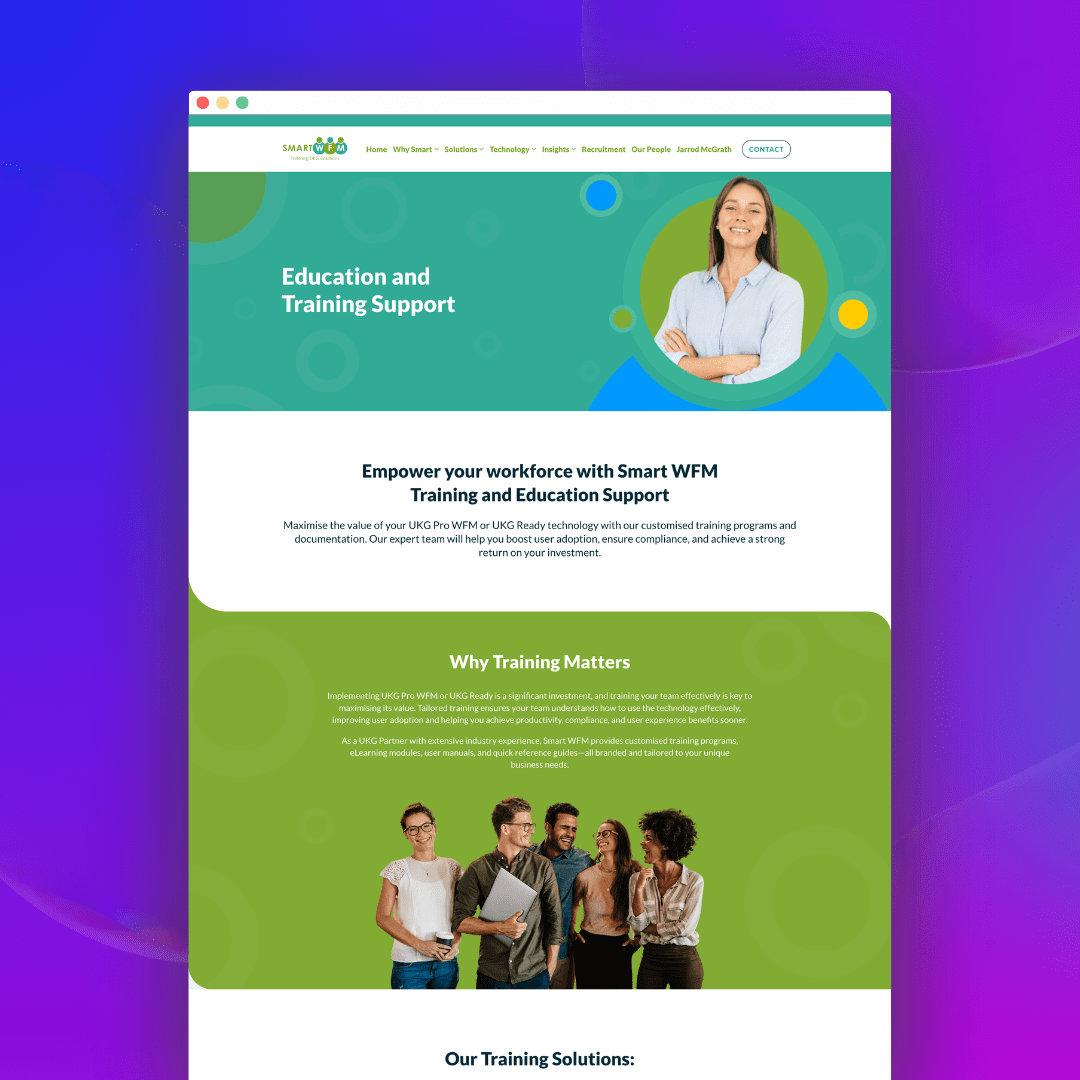 Smart WFM Education and Technology Support Page