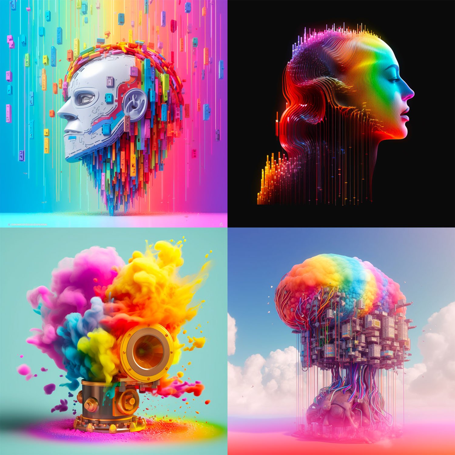 3D Head with Multiple Colors
