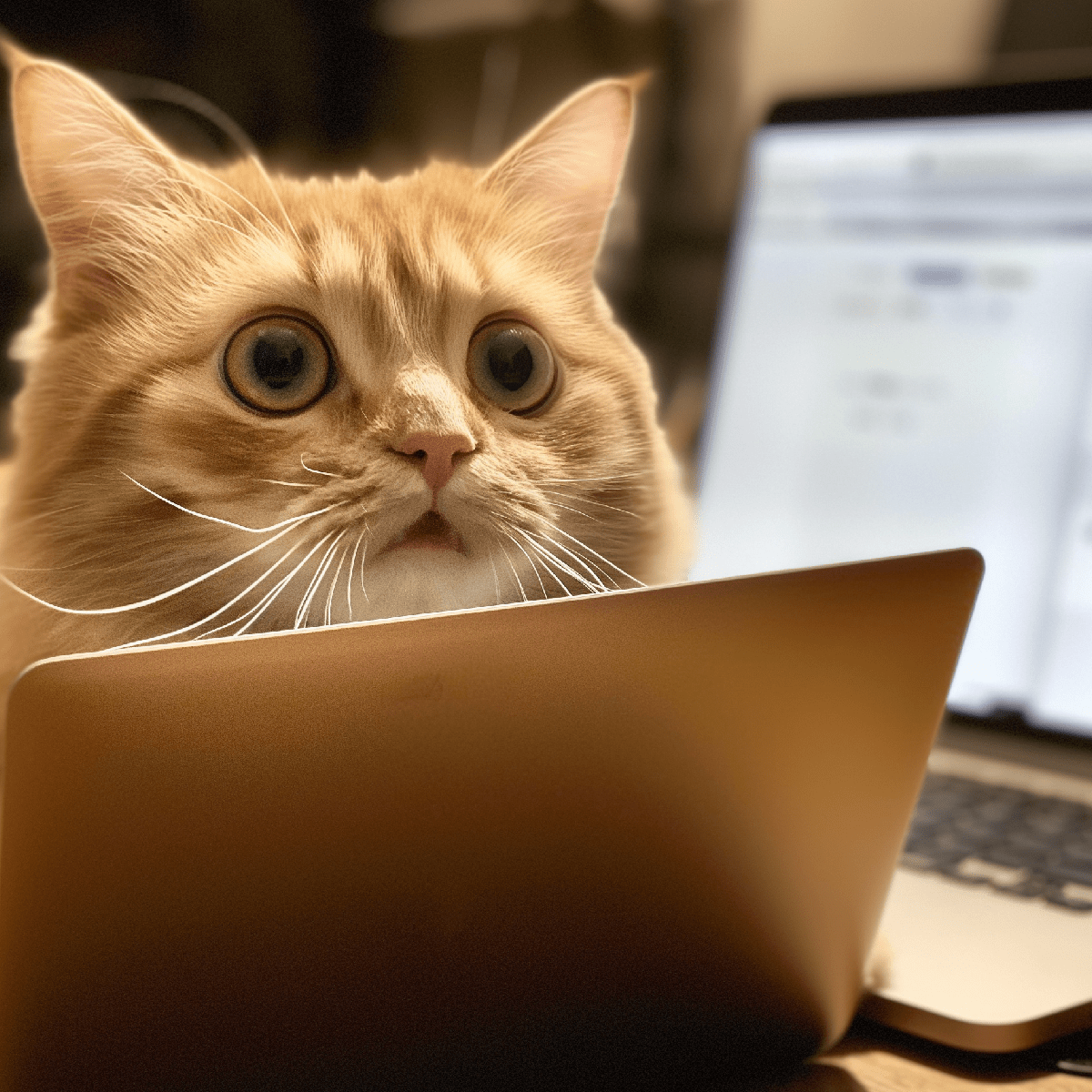 Meme cat working