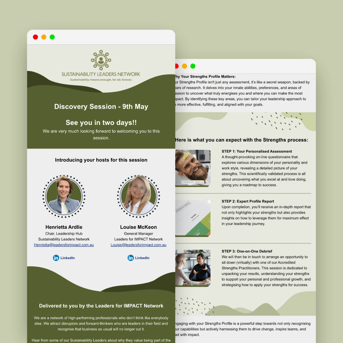 SLN email template