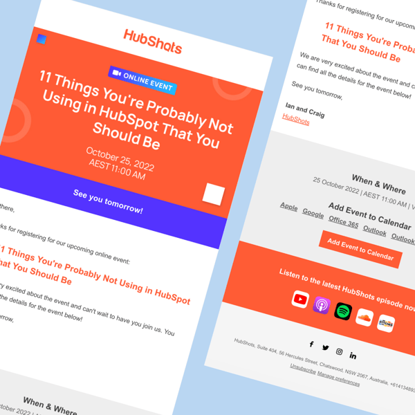XEN Create Digital Design - HubShots Email